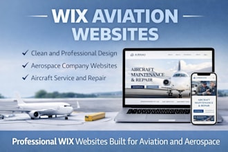 design wix aviation website aerospace company website aircraft service website
