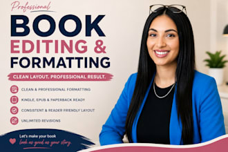 do paperback book formatting, book editing, kindle ebook design for amazon KDP