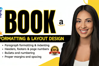 do paperback book formatting, layout design, kindle, book design for amazon KDP