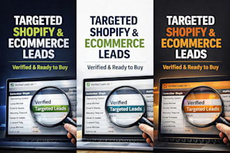 deliver builtwith shopify ecommerce leads with website analysis research