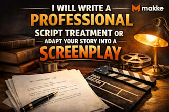 write a professional script treatment or adapt your story into a screenplay