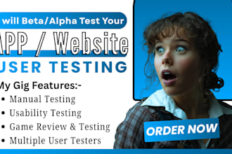 user test beta test manual test qa test saas website ios android game app review