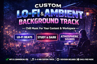create a custom lofi or ambient background track for your content or workspace