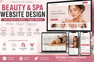 design beauty website spa website hair extension website and vagaro website