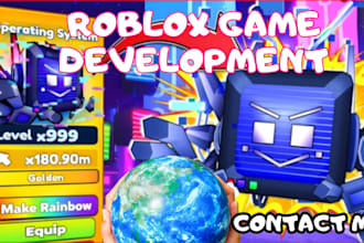 build roblox game, obby, simulator, tycoon, roblox map and lua scripting