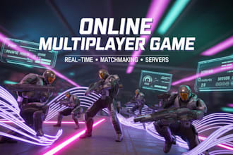 develop multiplayer game with matchmaking server backend and networking