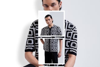 design modern fashion poster, clothing brand post, or social media banner