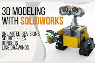 do 3d cad design, industrial product design 3d model in fusion 360, solidworks