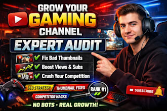 expertly review your gaming channel for SEO and growth