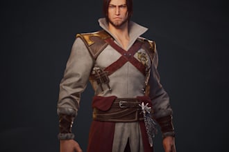 do realistic aaa game character anime modular character game art props unity ue5