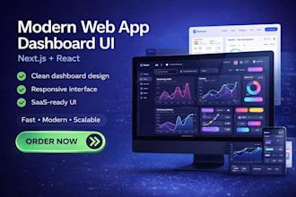 build a modern web app or dashboard with nextjs and react
