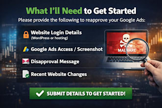 fix google ads disapproved for malware, compromised sites, policy violations