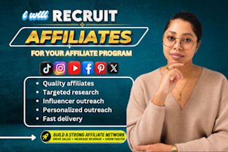 recruit targeted qualified affiliates to grow your affiliate program