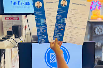 design a professional modern resume or cv design