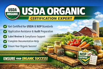 help you get usda organic certification and nop compliance