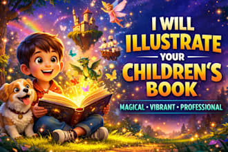 illustrate children storybook illustration, children picture book and kids book