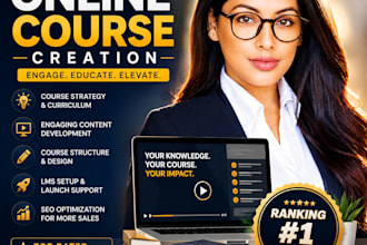 do online course content creation, ai training, video setup lms website