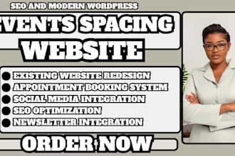 events space website, venue booking website, event venue website, banquet hall