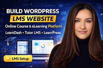 build wordpress lms, website lms, education website wordpress, learndash website