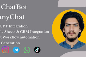 create ai chatbot for your social media with manychat