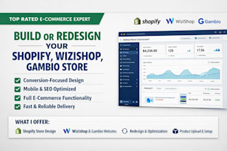 build or redesign shopify wizishop sitew website build ecommerce website design