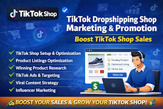 set tiktok dropshipping facebook  marketing  promotion boost tiktok shop sales