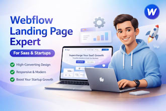 design a webflow landing page for your saas or startup