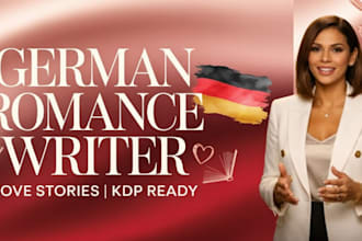write a german romance ebook or love story ghostwriting