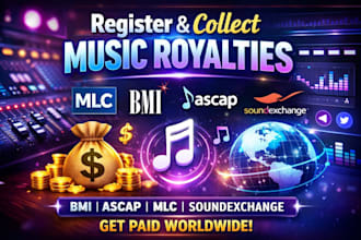 register your music on mlc bmi soundexchange for royalties collection