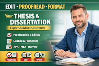 proofread, edit, and format your academic thesis or dissertation