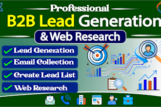 do b2b lead generation and web research