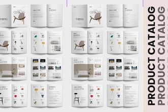 do product catalog lookbook brochure sell sheet magazine layout catalogue design