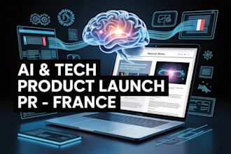write and distribute french ai and tech product launch press releases