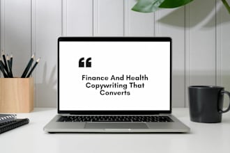 write compelling copy for your finance and health brand