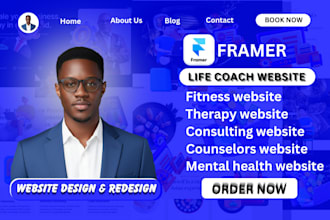 build coaching website, design speaker trainer health life coach therapy