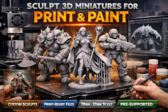 sculpt 3d miniature cost models for printing 3d print and paint miniature sculpt