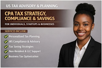 provide US tax advisory, planning, filling, and strategy as a licensed CPA