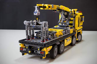 design custom lego style 3d models and lego bricks, lego technic