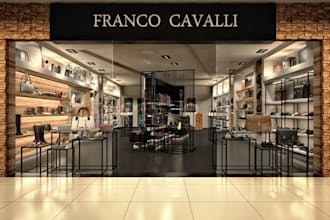 design, model and render 3d retail store, jewelry store, shop, stall and kiosk
