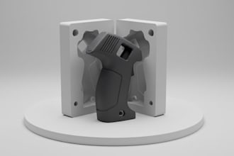 do 3d printable injection mold design for silicon casting, slip casting cad mold