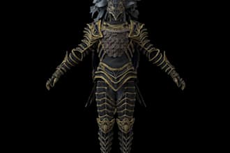 3d cosplay model, wearable armor, cosplay props, 3d helmet, 3d mask for 3d print