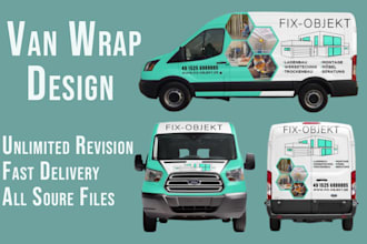 design van wrap, company van wrap or any business vehicle wrap design