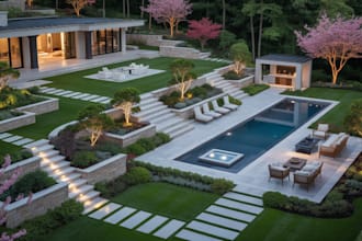 landscape design for backyard, patio, pool , frontyard your residential project