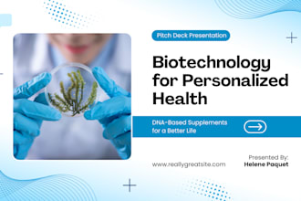 design healthcare startup investor pitch deck medtech startup biotech pitch deck