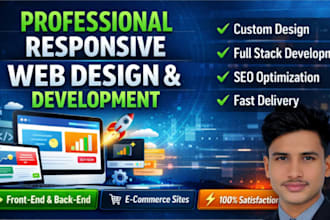 create responsive website design with full development