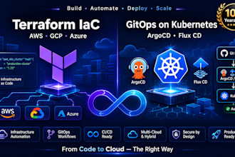 build terraform iac setup and gitops deployment automation with argocd and flux