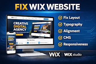 fix your wix studio website, fix wix issue, edit site, redesign wix website