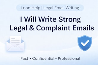 draft professional loan recovery and legal response emails