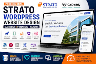 strato wordpress website design elementor expert godaddy website design godaddy