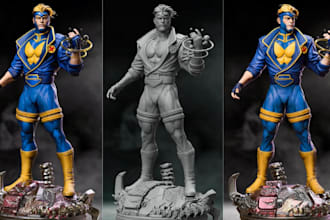 3d print and paint anime figure 3d toys miniatures painting 3d resin printing
